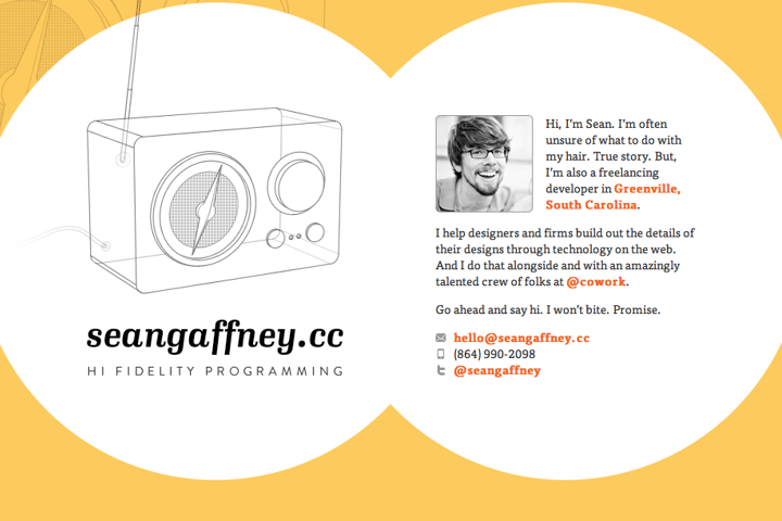 Sean Gaffney website preview